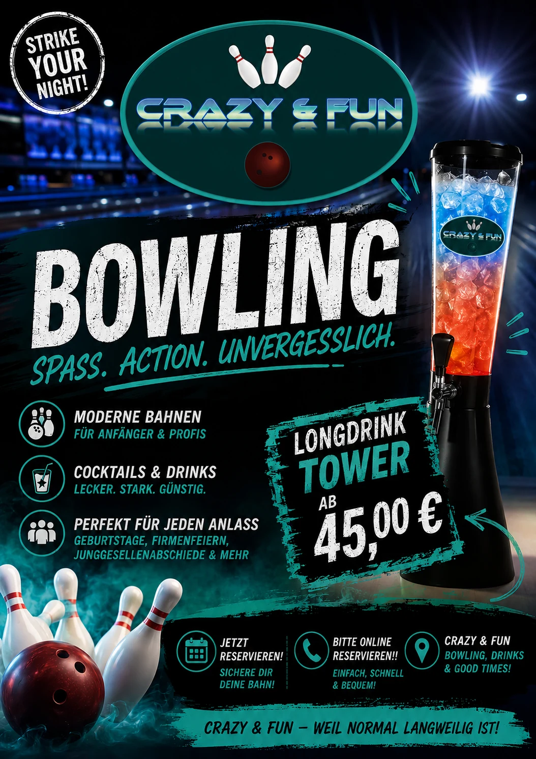 Longdrink-Tower Crazy & Fun